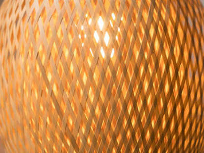 Modern Bamboo Weaving Round Wall Sconce