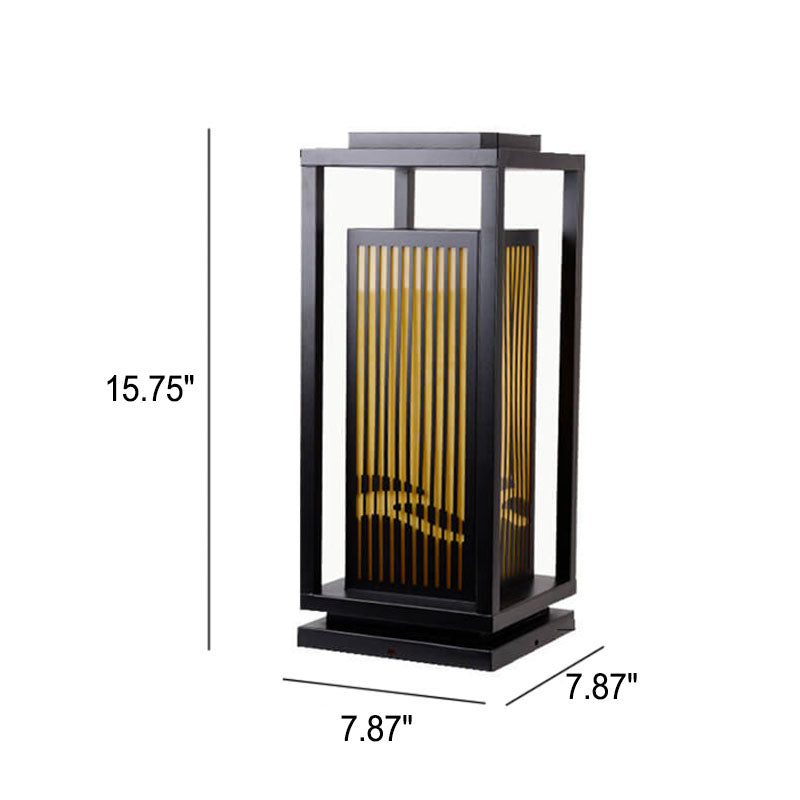 Chinese Square Cage Outdoor Lawn Path Light