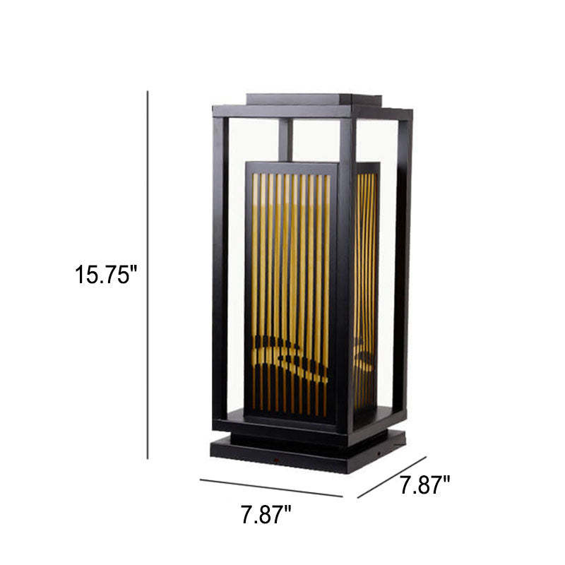 Chinese Square Cage Outdoor Lawn Path Light