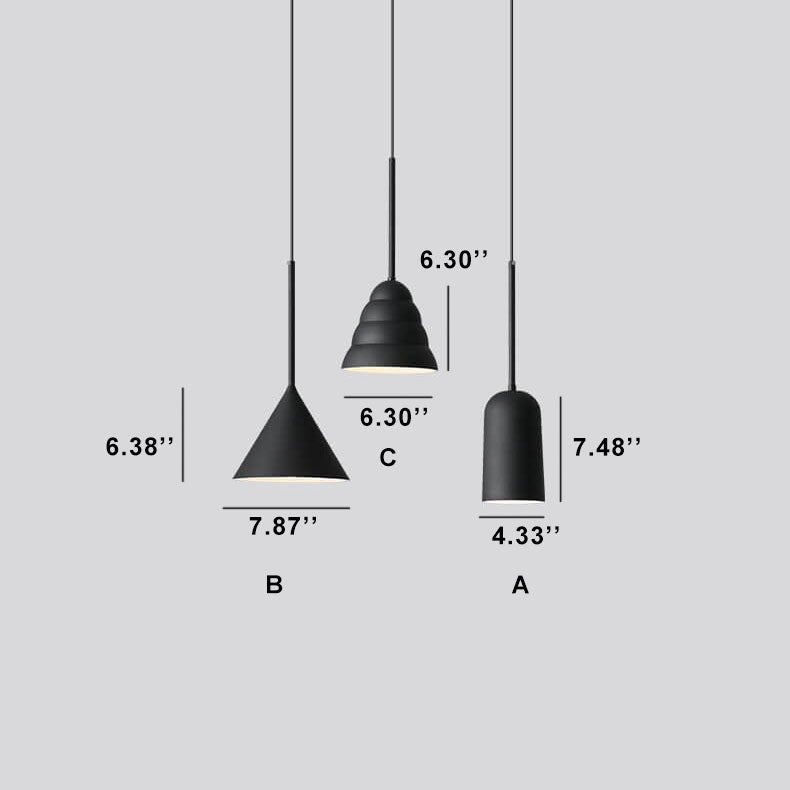 Minimalist Macaron Geometric Metal Pendant Light
