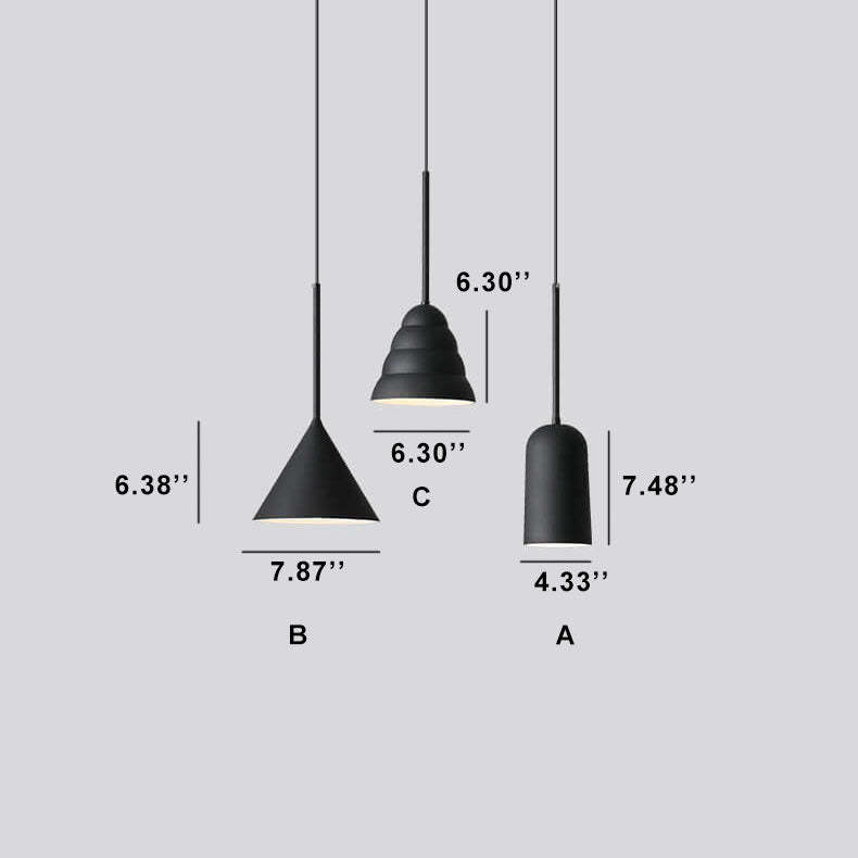 Minimalist Macaron Geometric Metal Pendant Light