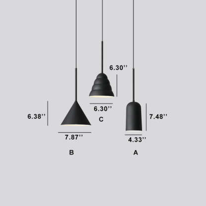 Minimalist Macaron Geometric Metal Pendant Light