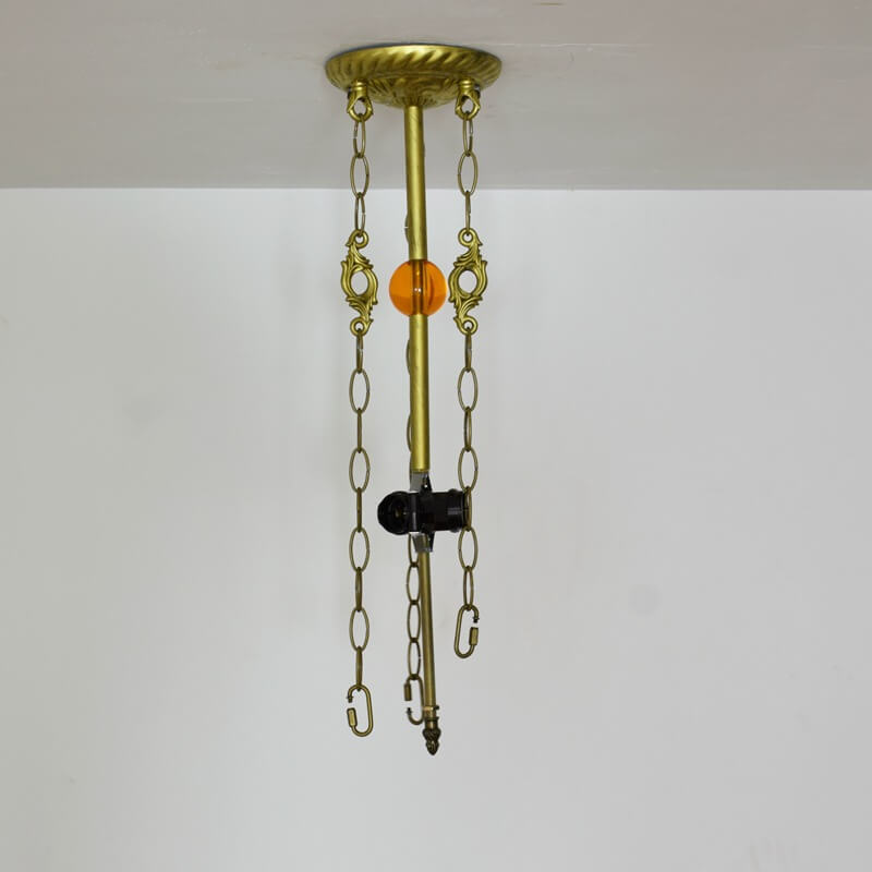 Vintage Tiffany Dragonfly Stained Glass Chandelier