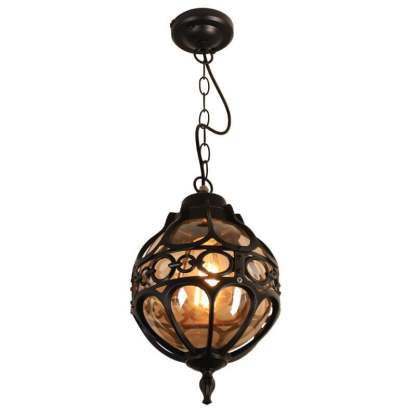 Retro Industrial Globe Outdoor Pendant Light