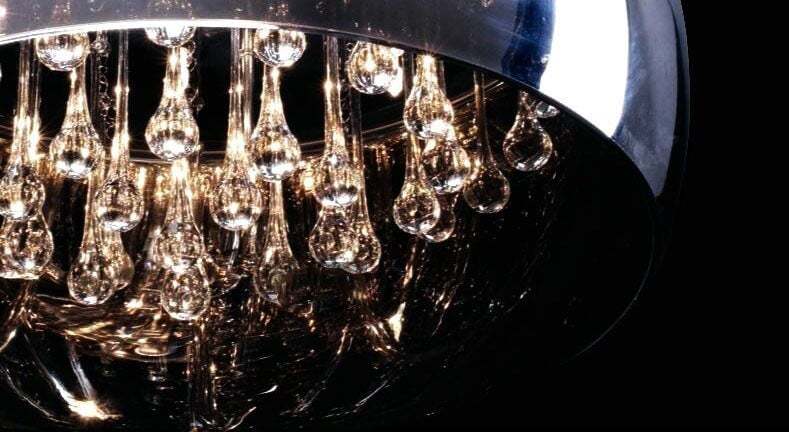 Modern Glass Crystal 6-Light Chandelier