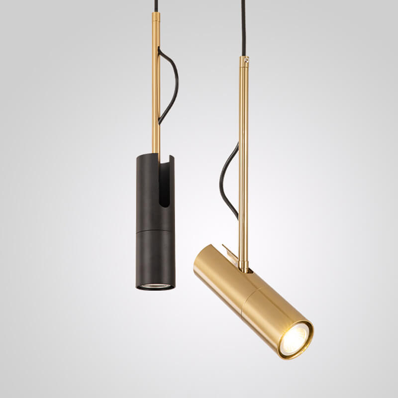 Minimalist Gold LED Spotlight Pendant Light