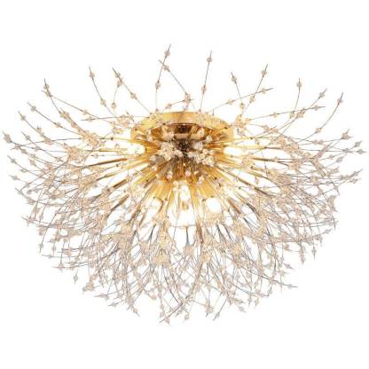 Modern Dandelion Crystal Semi-Flush Ceiling Light