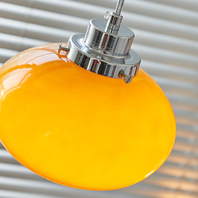 Nordic Yellow Glass Dome Pendant Light