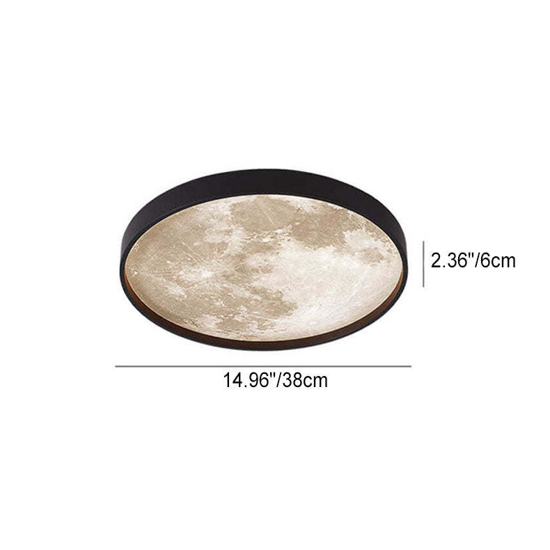 Nordic Moon Round LED Flush Mount Light