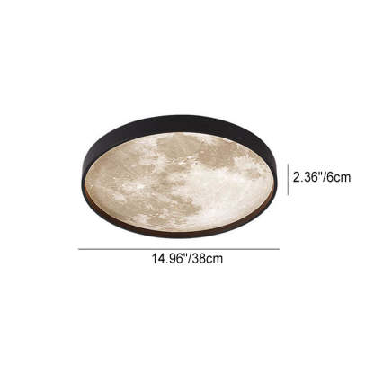 Nordic Moon Round LED Flush Mount Light