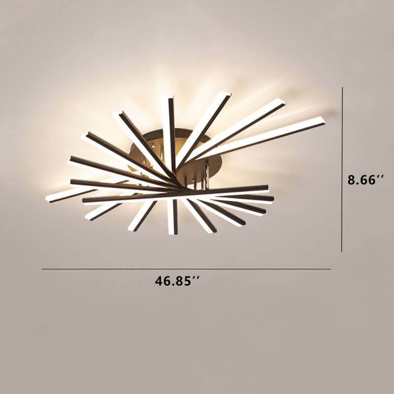 Nordic Line LED Semi-Flush Ceiling Light