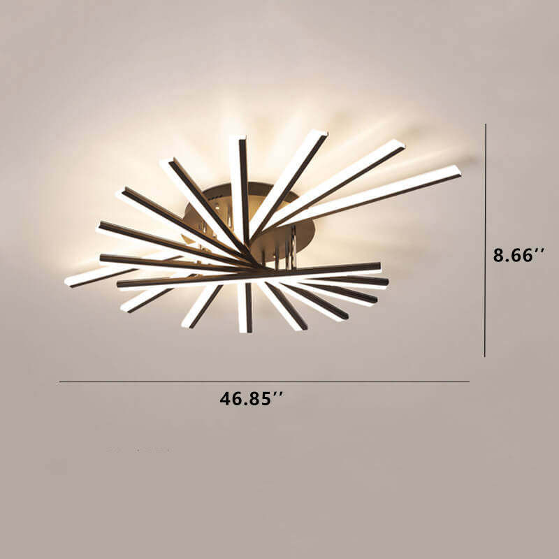 Nordic Line LED Semi-Flush Ceiling Light