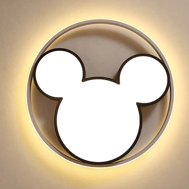Cartoon Mouse LED Flush Mount Light