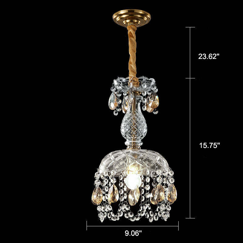 Modern Luxury Crystal Dome Pendant Light