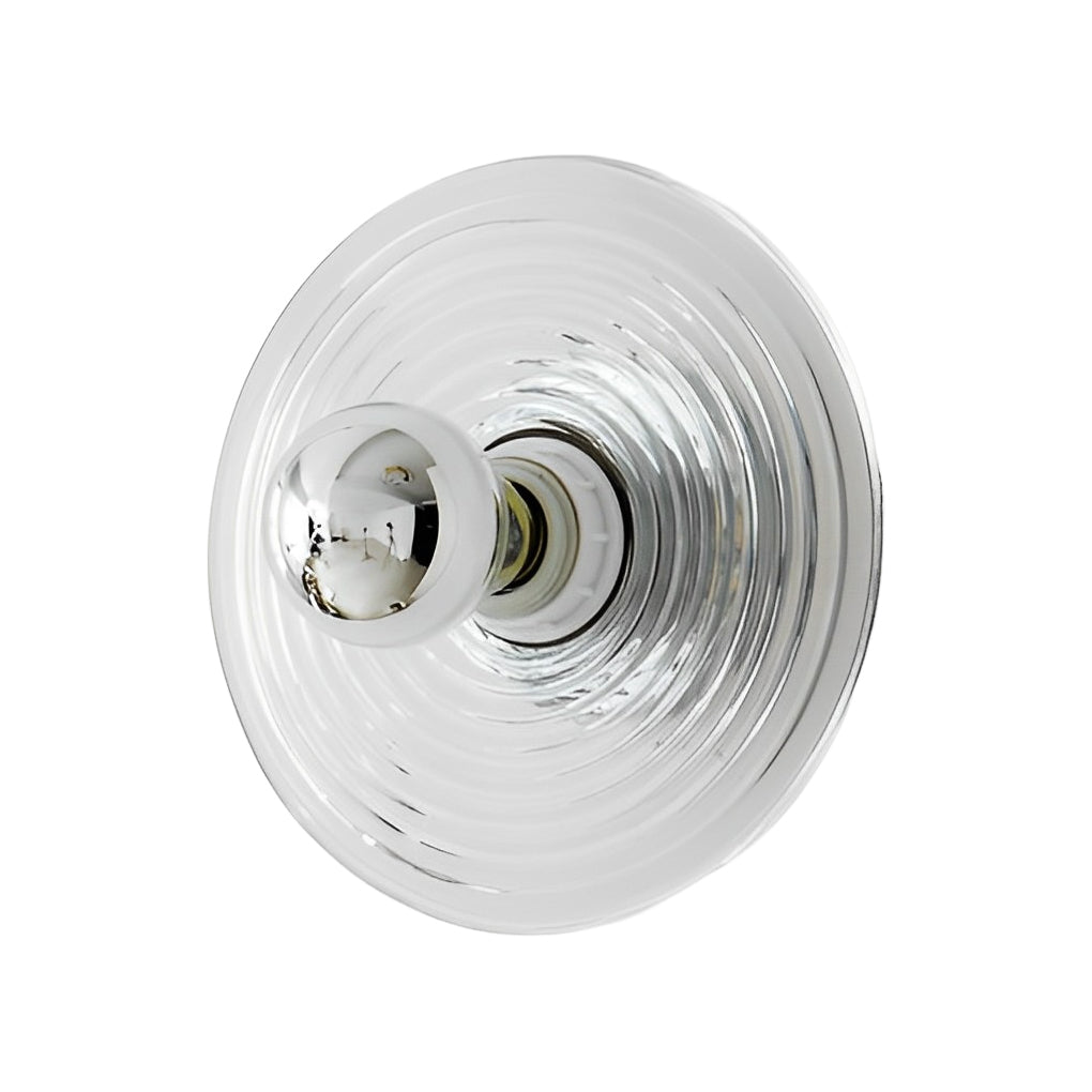 Round Striped Glass Iron Nordic Wall Sconce