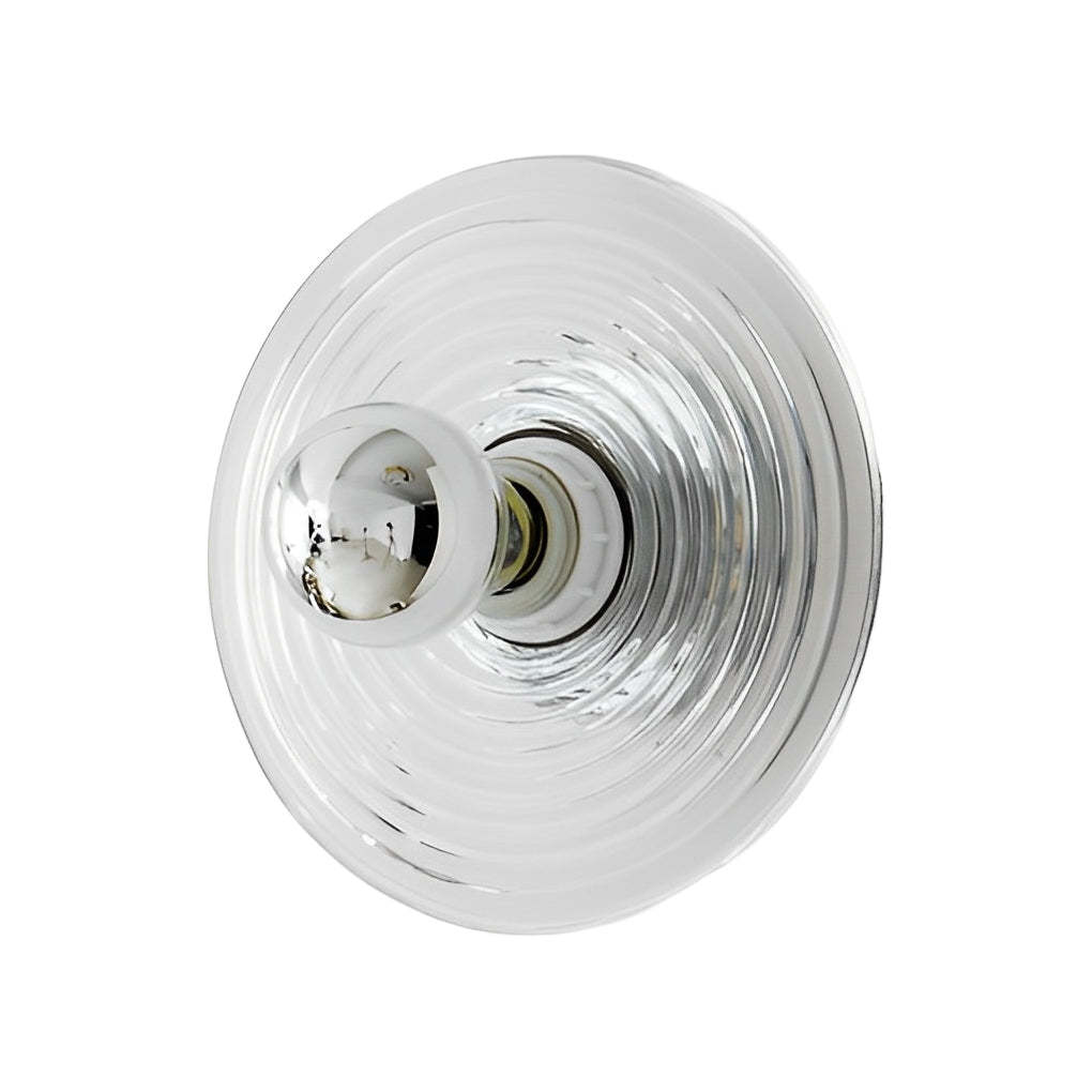 Round Striped Glass Iron Nordic Wall Sconce