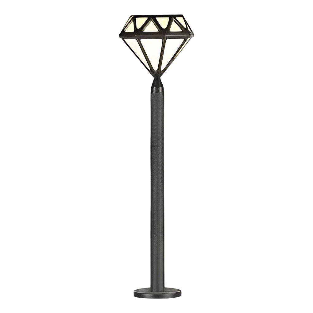 Geometric Waterproof LED Intelligent Stable Black Modern Lawn Lamp-Lighom