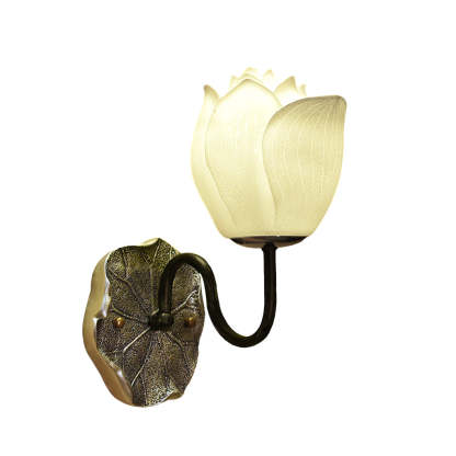 Lotus Flowers Resin Three Step Dimming Creative Modern Wall Lights Fixture-Lighom