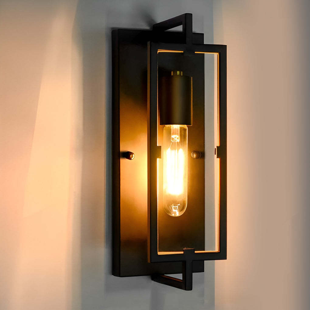 Rectangular Industrial Wall Sconce