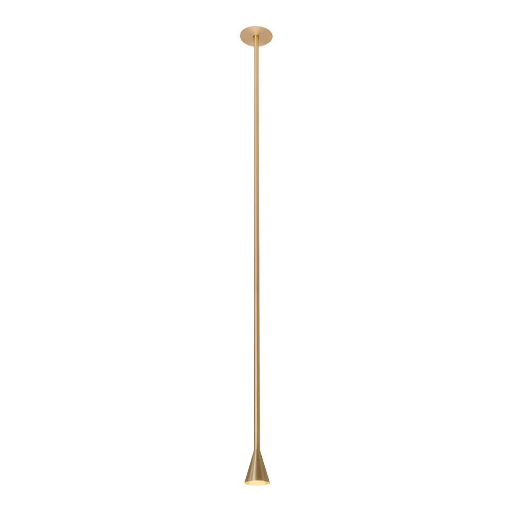 Modern Vertical Metallic Tube Cone Pendant Light