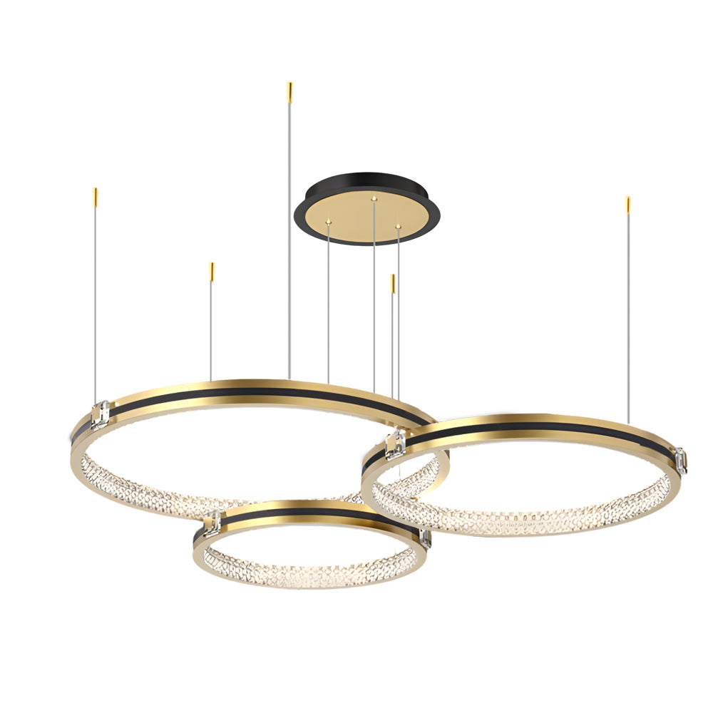 Circular Ring Brushed Gold Modern Ceiling Light