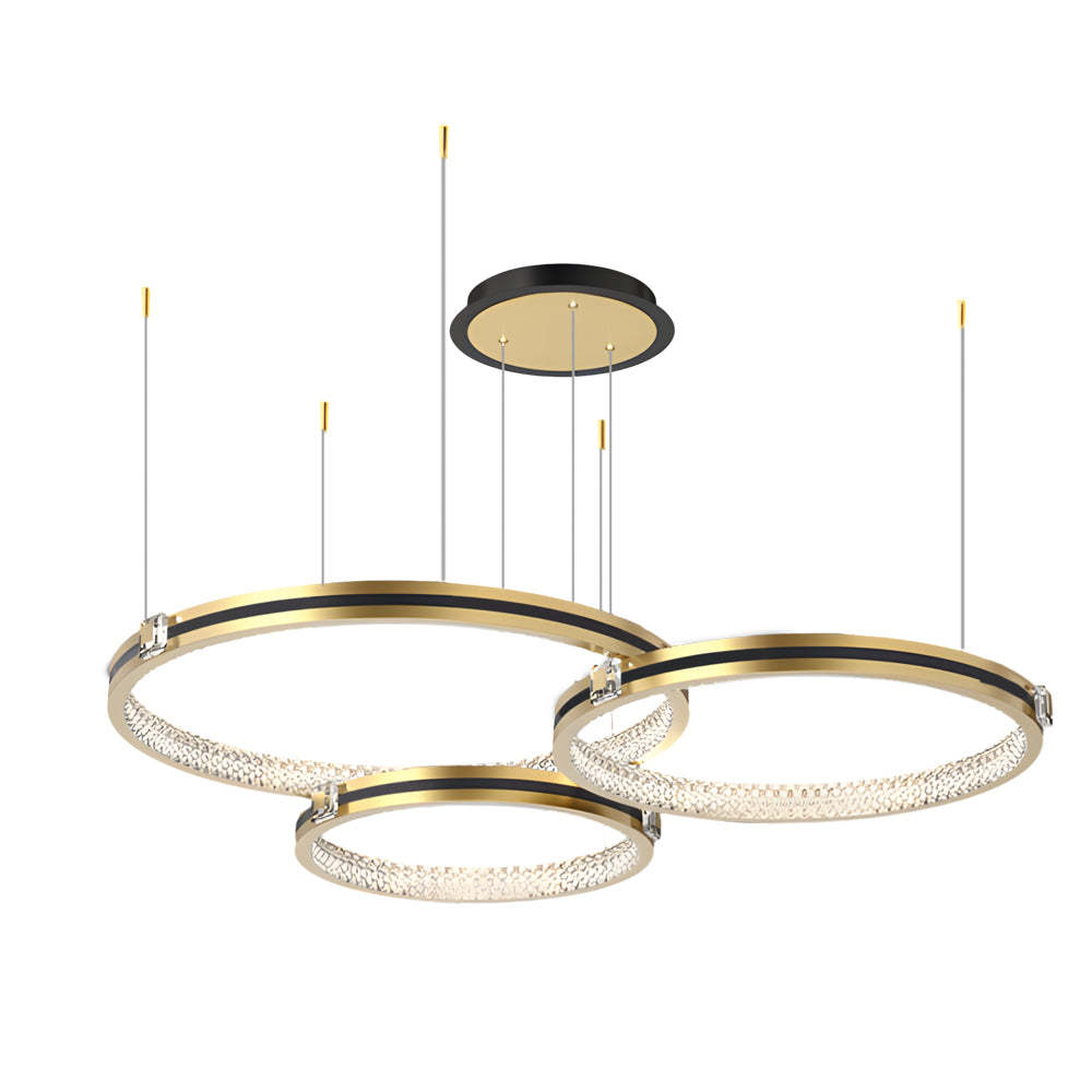 Circular Ring Brushed Gold Modern Ceiling Light