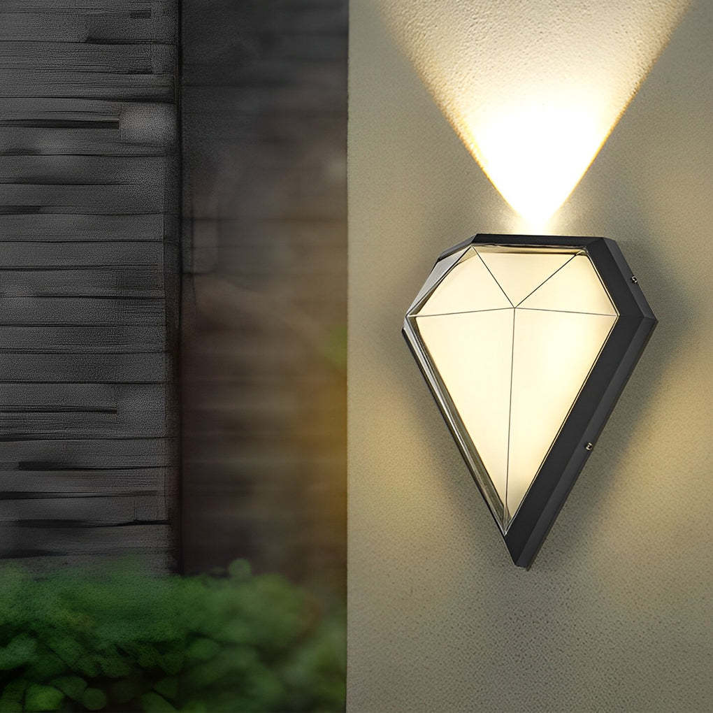 Geometric Black LED Modern Exterior Wall Lamp
