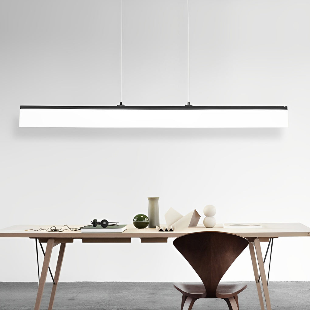 Modern linear strip synthetic pendant lighting — 35" L / Dimmable with Remote