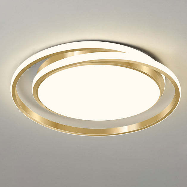 Modern Luxury Golden Circle LED Flush Mount Light