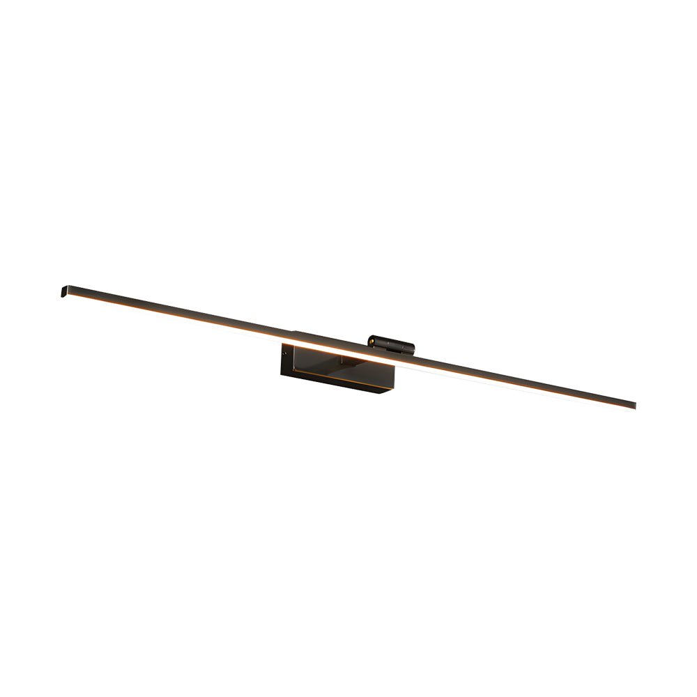 Modern Copper Adjustable LED Bathroom Vanity Light with Rotatable Rod and Linear Acrylic Shade-Lighom