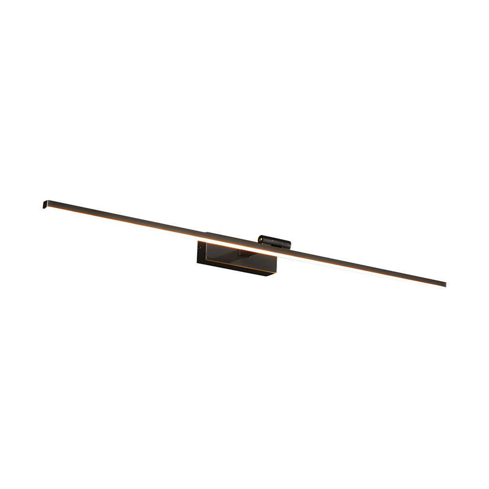 Modern Copper Adjustable LED Bathroom Vanity Light with Rotatable Rod and Linear Acrylic Shade-Lighom