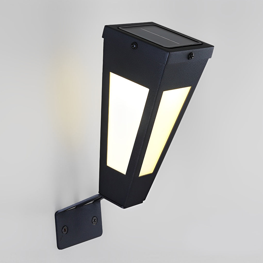 Smart Metal Black Modern Solar Outdoor Wall Light