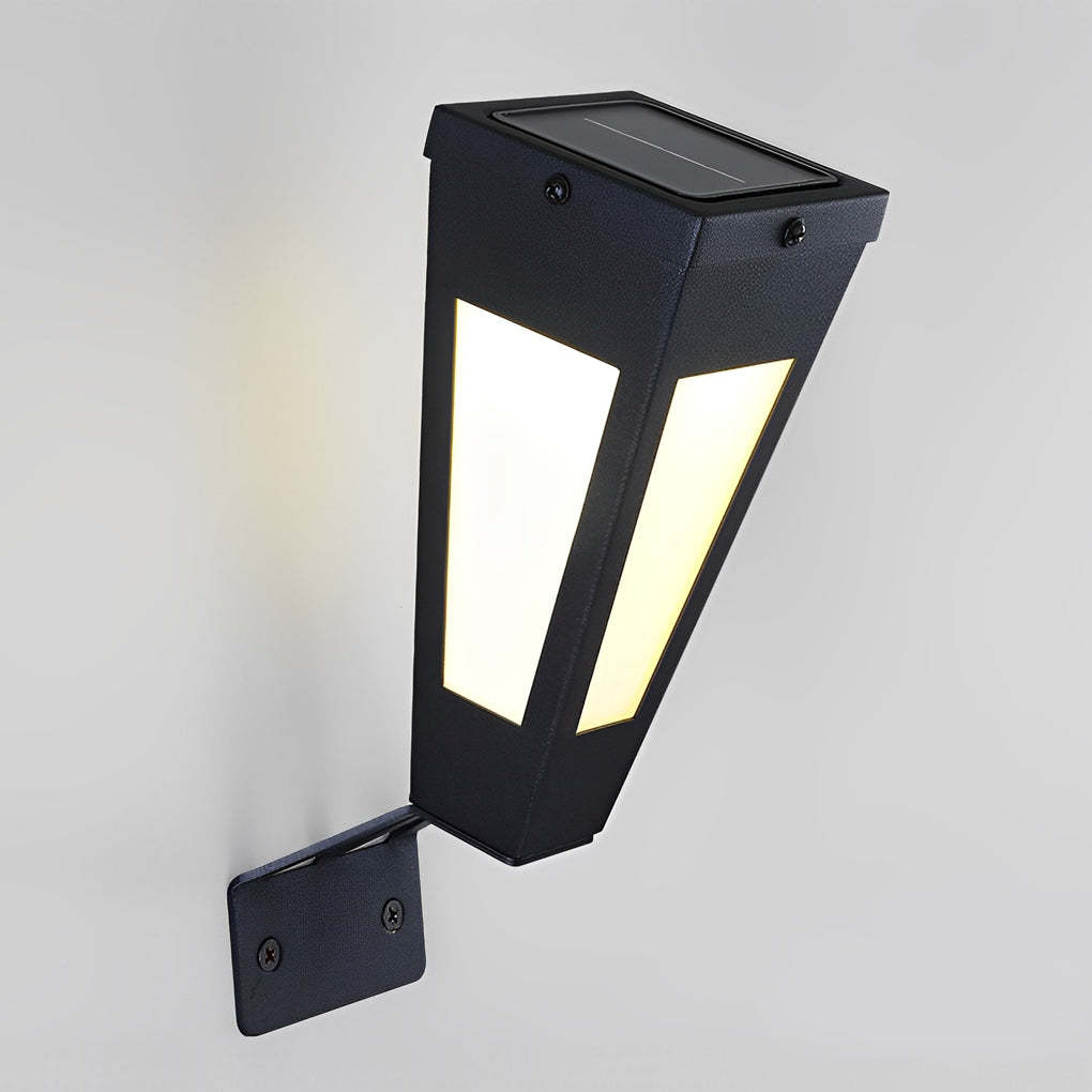 Smart Metal Black Modern Solar Outdoor Wall Light