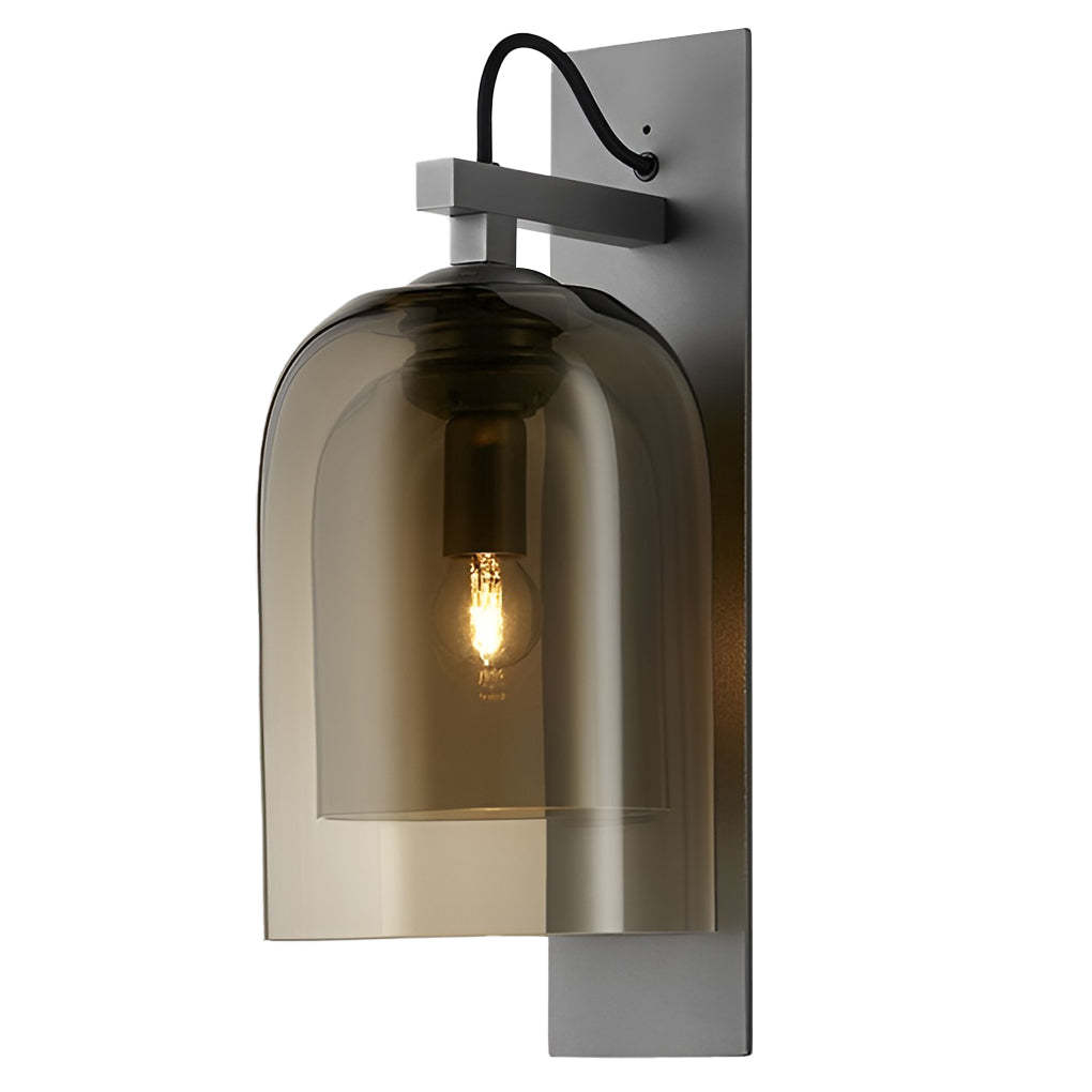 Minimalist Glass Iron Nordic Plug in Wall Lamp Wall Sconce Lighting-Lighom