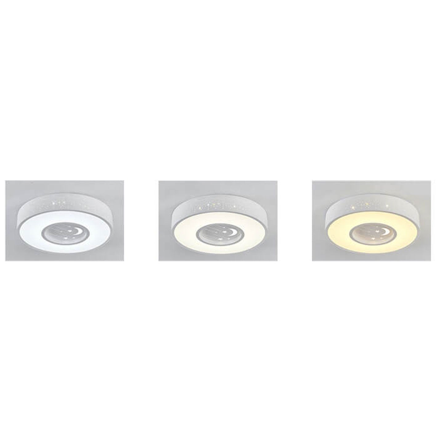Minimalist Starry Sky Round Kids LED Flush Mount Light