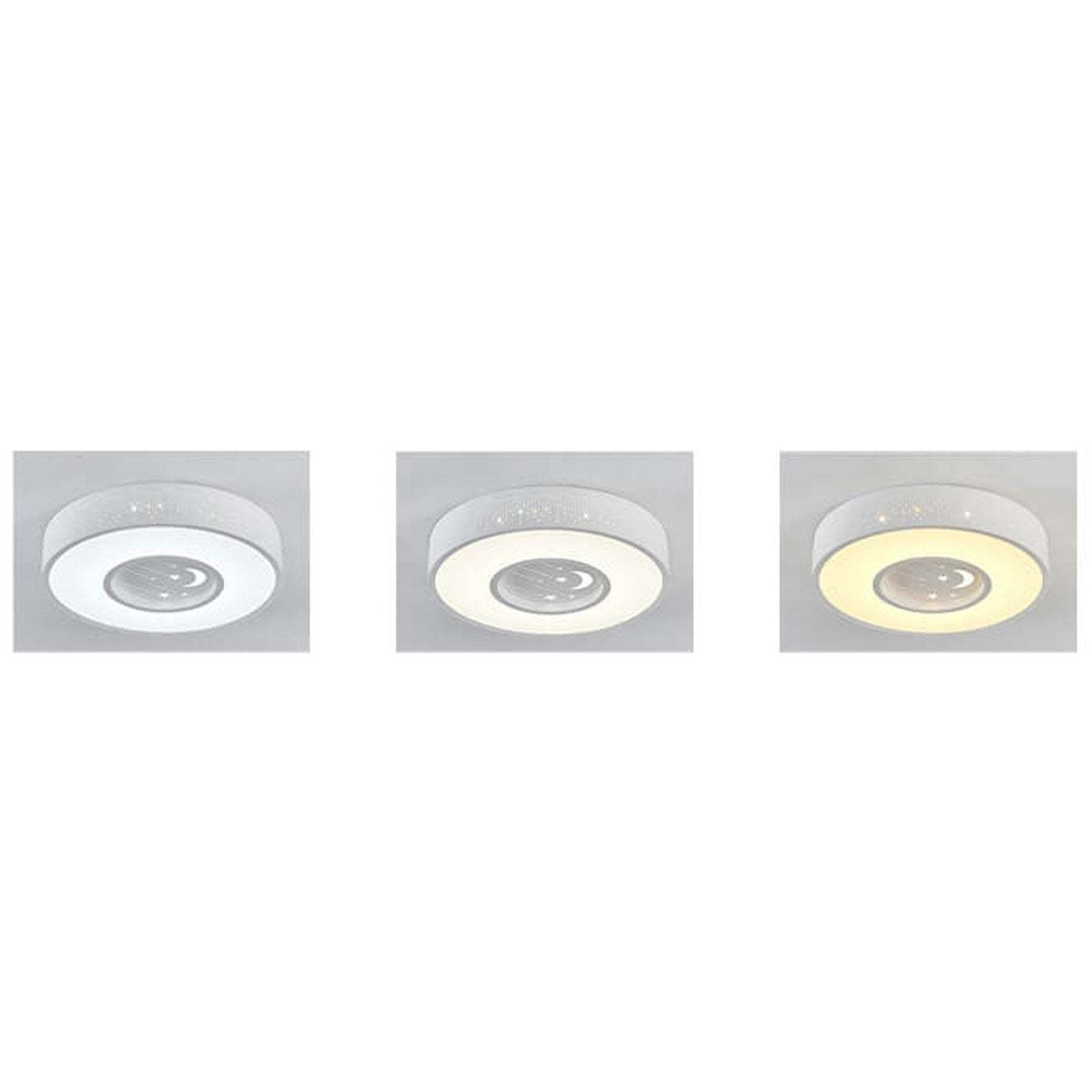 Minimalist Starry Sky Round Kids LED Flush Mount Light