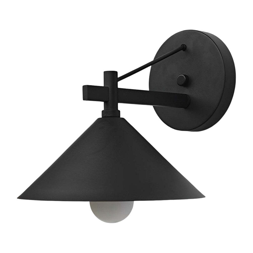 Conical Simple Waterproof Retro American-style Outdoor Wall Sconce Lighting-Lighom