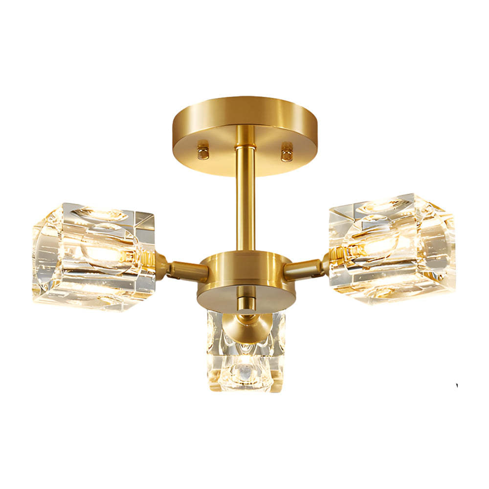 Adjustable Crystal Shade Ceiling Light