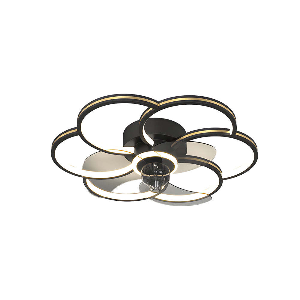 Flower 3-Step Dimming LED Silent Modern Fan