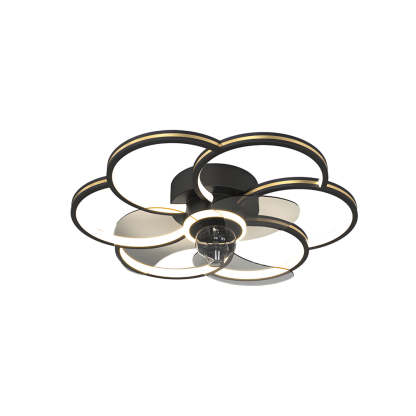 Flower 3-Step Dimming LED Silent Modern Fan