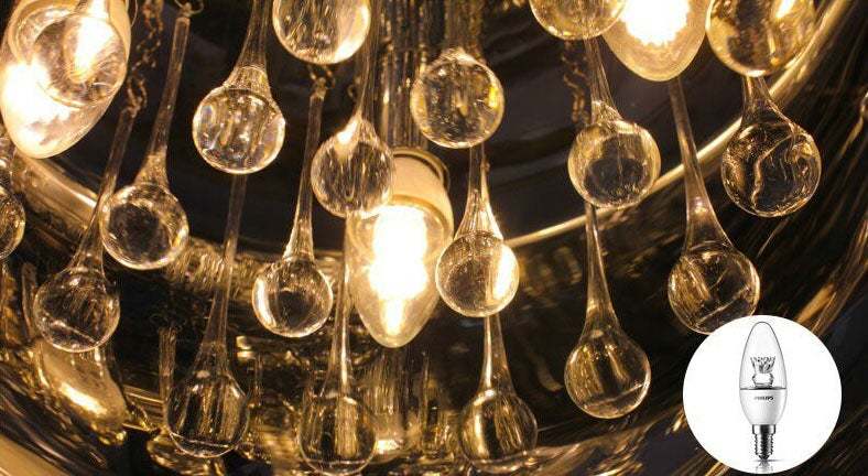 Modern Glass Crystal 6-Light Chandelier