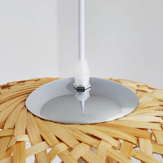 Modern Bamboo Weaving Dome Pendant Light