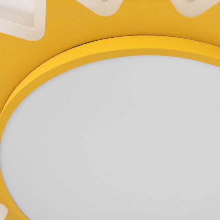 Cartoon Sun LED Flush Mount Light