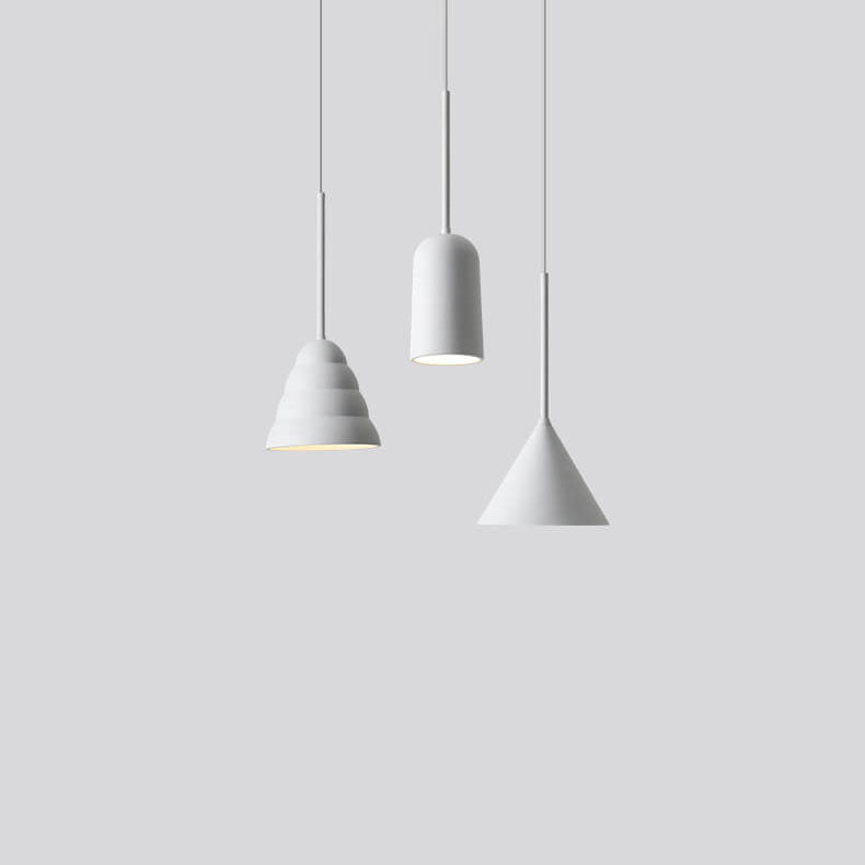 Minimalist Macaron Geometric Metal Pendant Light