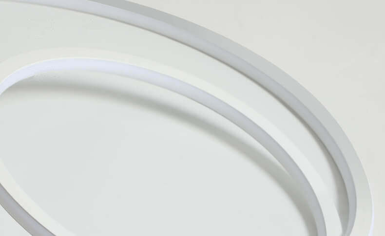 Nordic Minimalist Double Circle LED Flush Mount Light