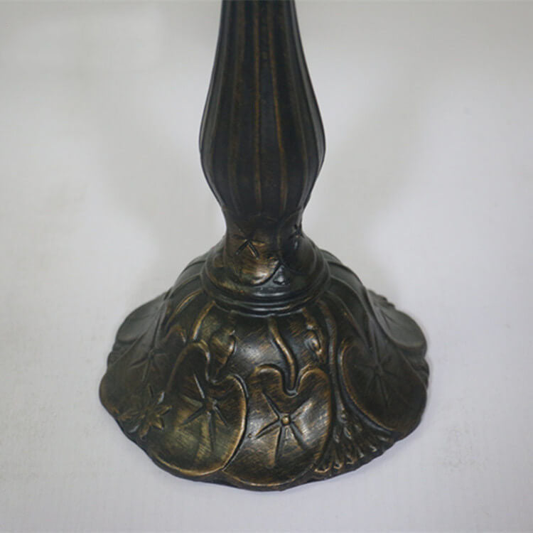 European Tiffany Yellow Baroque Glass Table Lamp