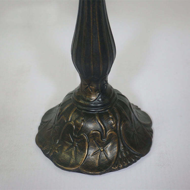 European Tiffany Yellow Baroque Glass Table Lamp