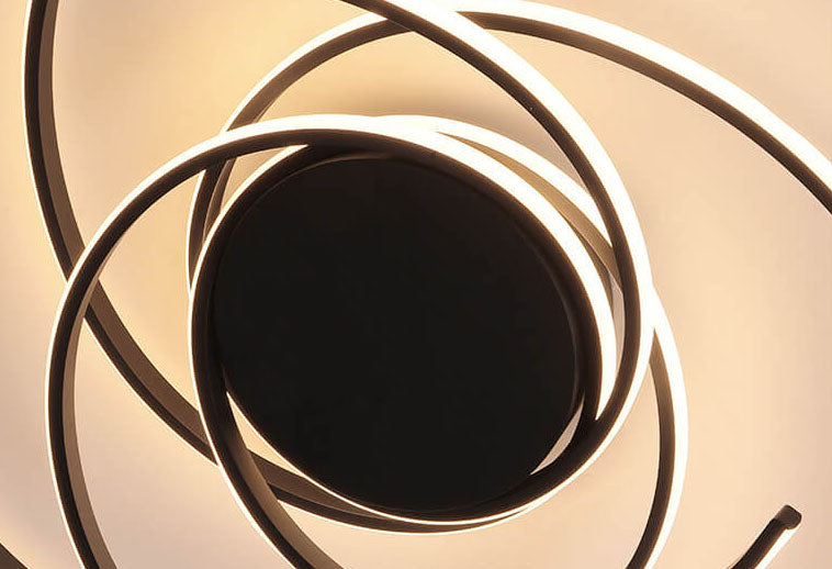 Minimalist Circle Strip Aluminum Ceiling Light