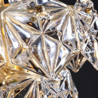Modern Snowflake Glass Marble Base Lamp