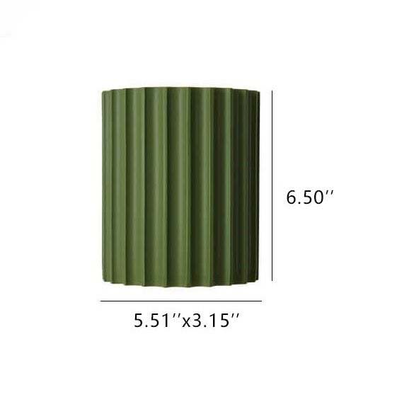 Macaron Resin Striped Half Cylinder Sconce